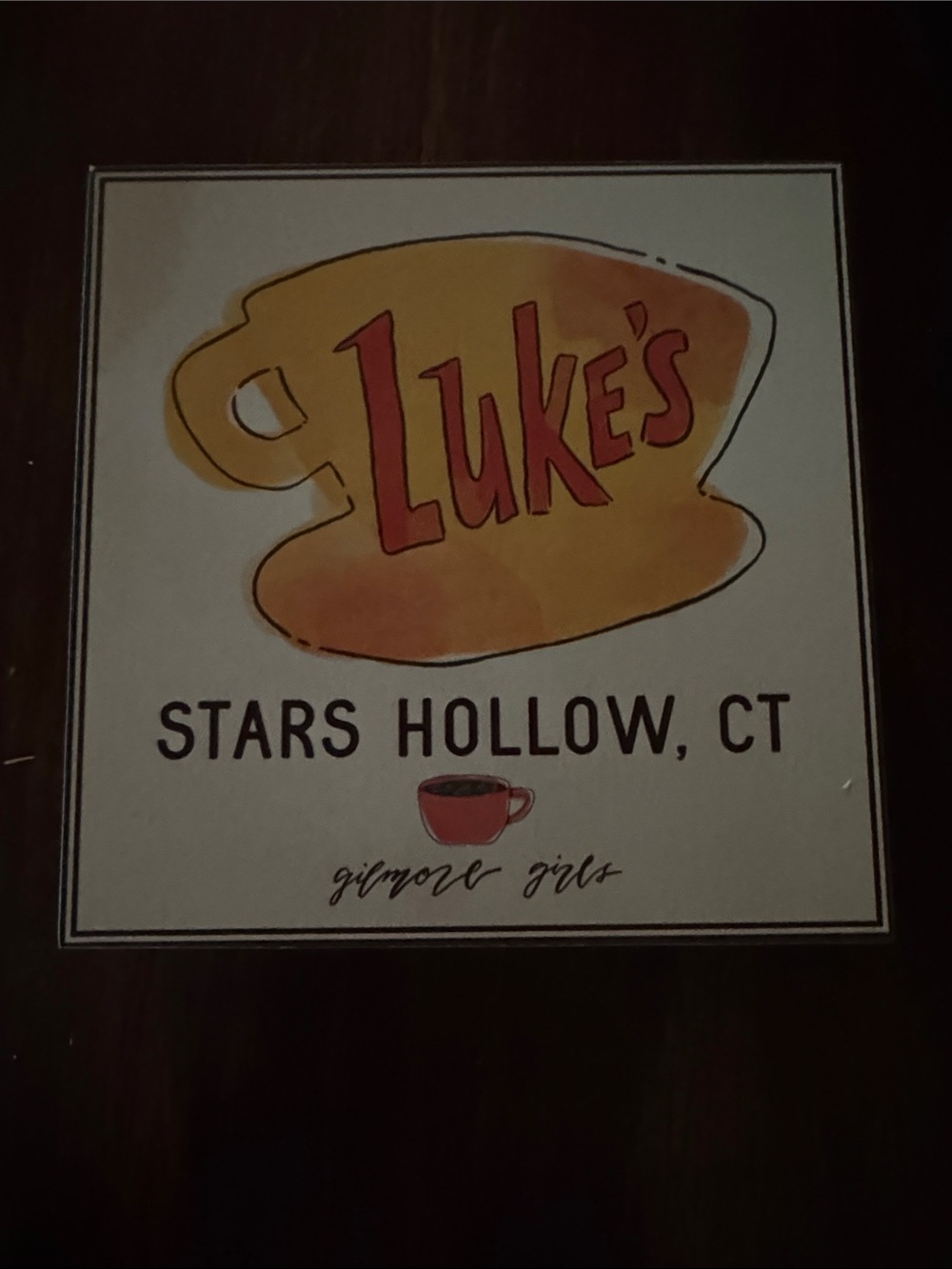 Luke's Stars Hollow Café Wall Art - Yellow and Red
